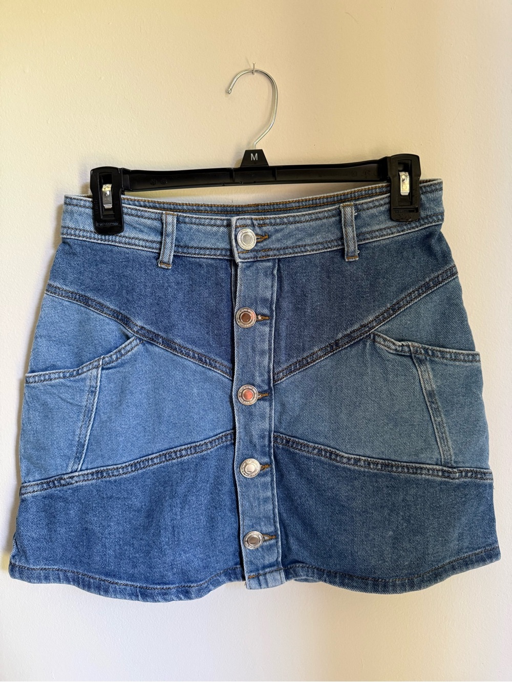 Y2k Patchwork Denim mini Skirt - Size 5